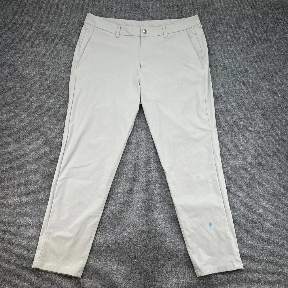 Lululemon Commission Pants Mens 36x30 Silver Drop Slim Fit Performance M5AF1S